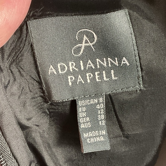 Adrianna Papell Stripe Mikado Fit & Flare Dress - Picture 11 of 12